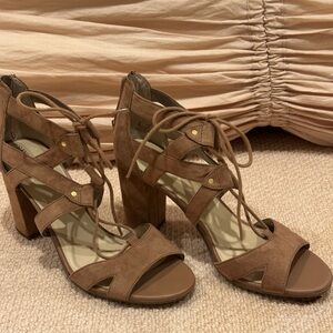 Brown Strappy Heeled Sandals